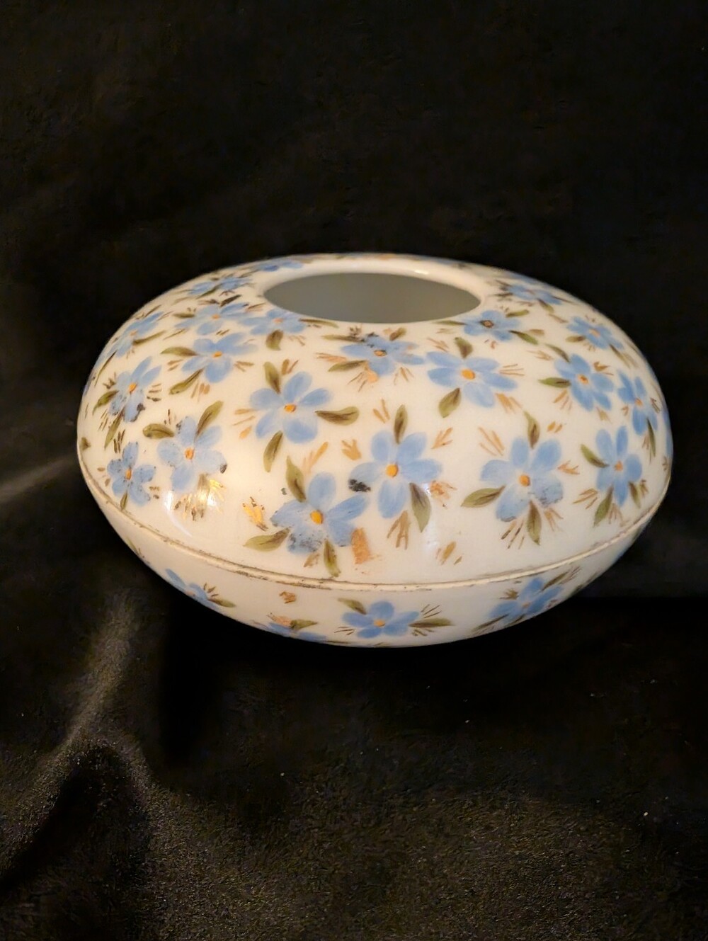 #103. Vintage Limoges France  Porcelain Hair Lock Box William Guerin & Co..